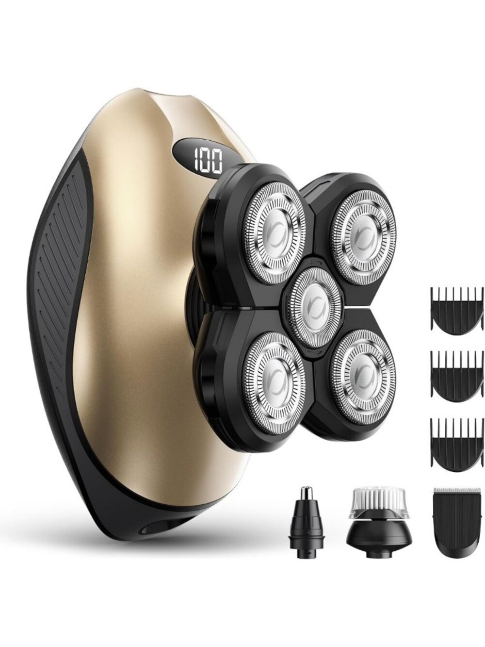 Cordless Electric Razor for Men - Waterproof Bald Head & Body Shaver, Trimmer